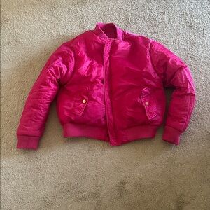 Women's Pink Bomber Reversible Jacket